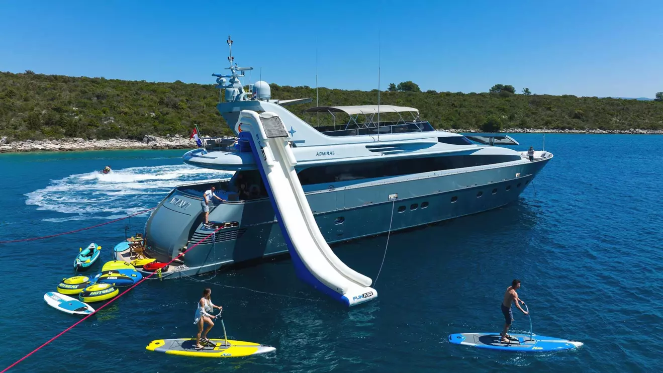 Luxury yacht Admiral Anavi water toys