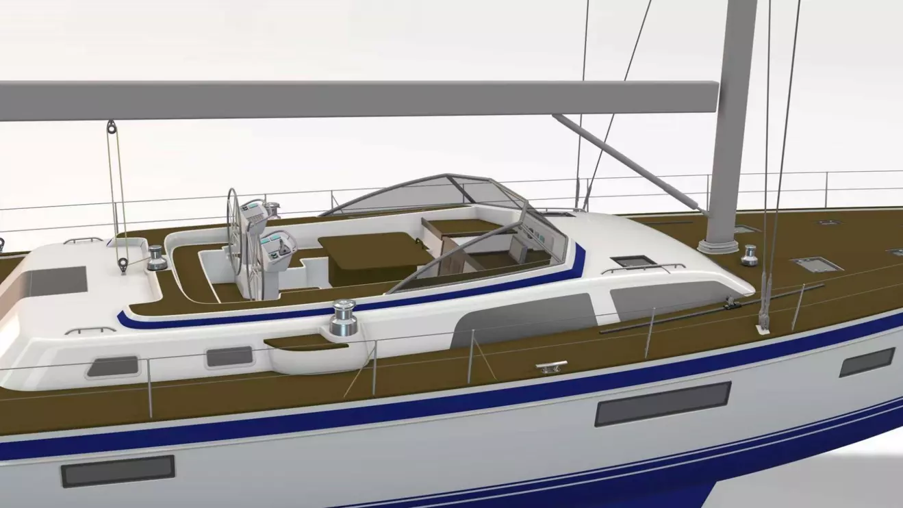 Hallberg Rassy 69 cockpit