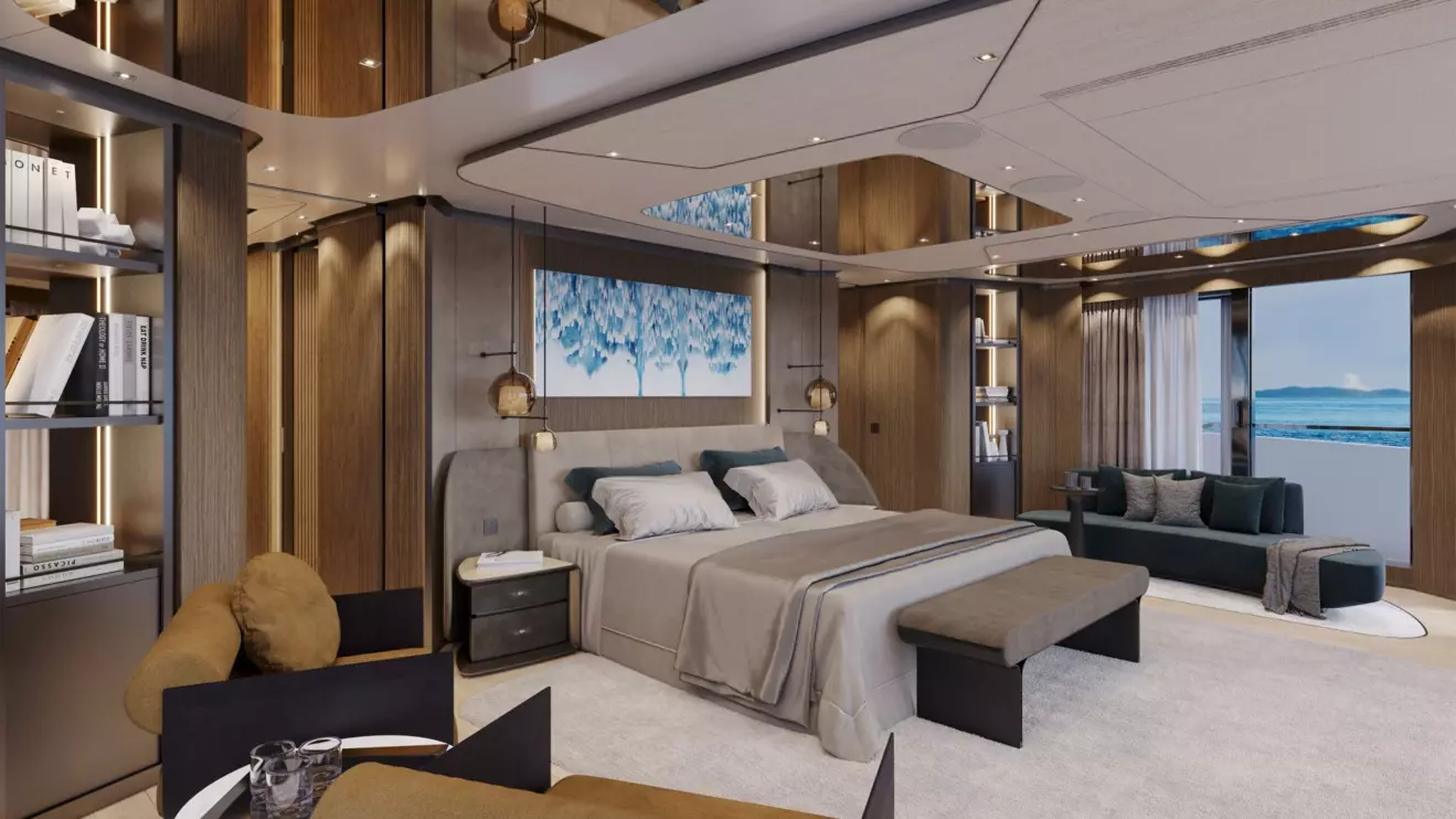 Sanlorenzo 74Steel owner cabin