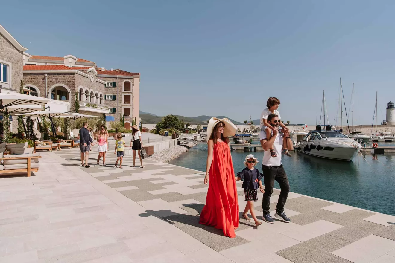 seaside promenade at luštica bay