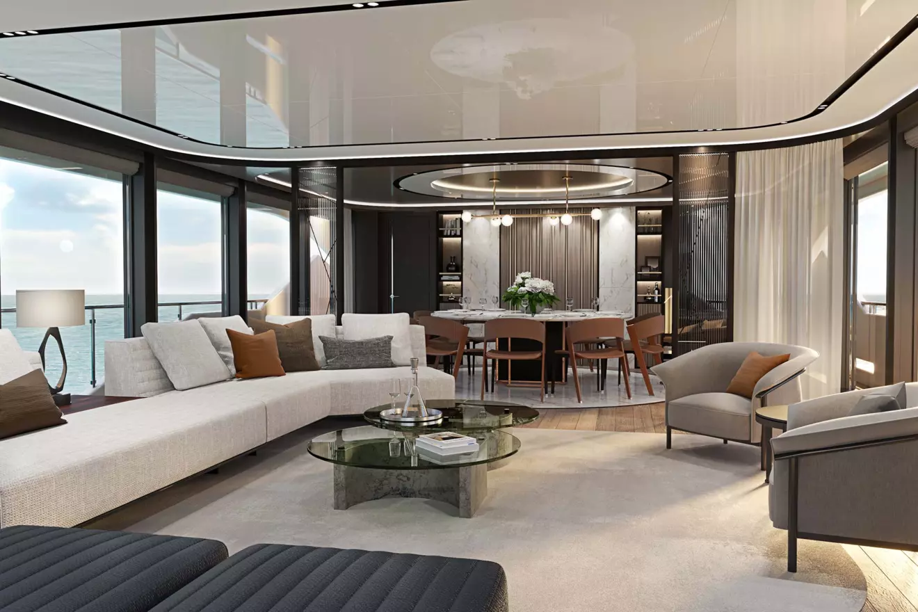 sunseeker 120 yacht interior salon view