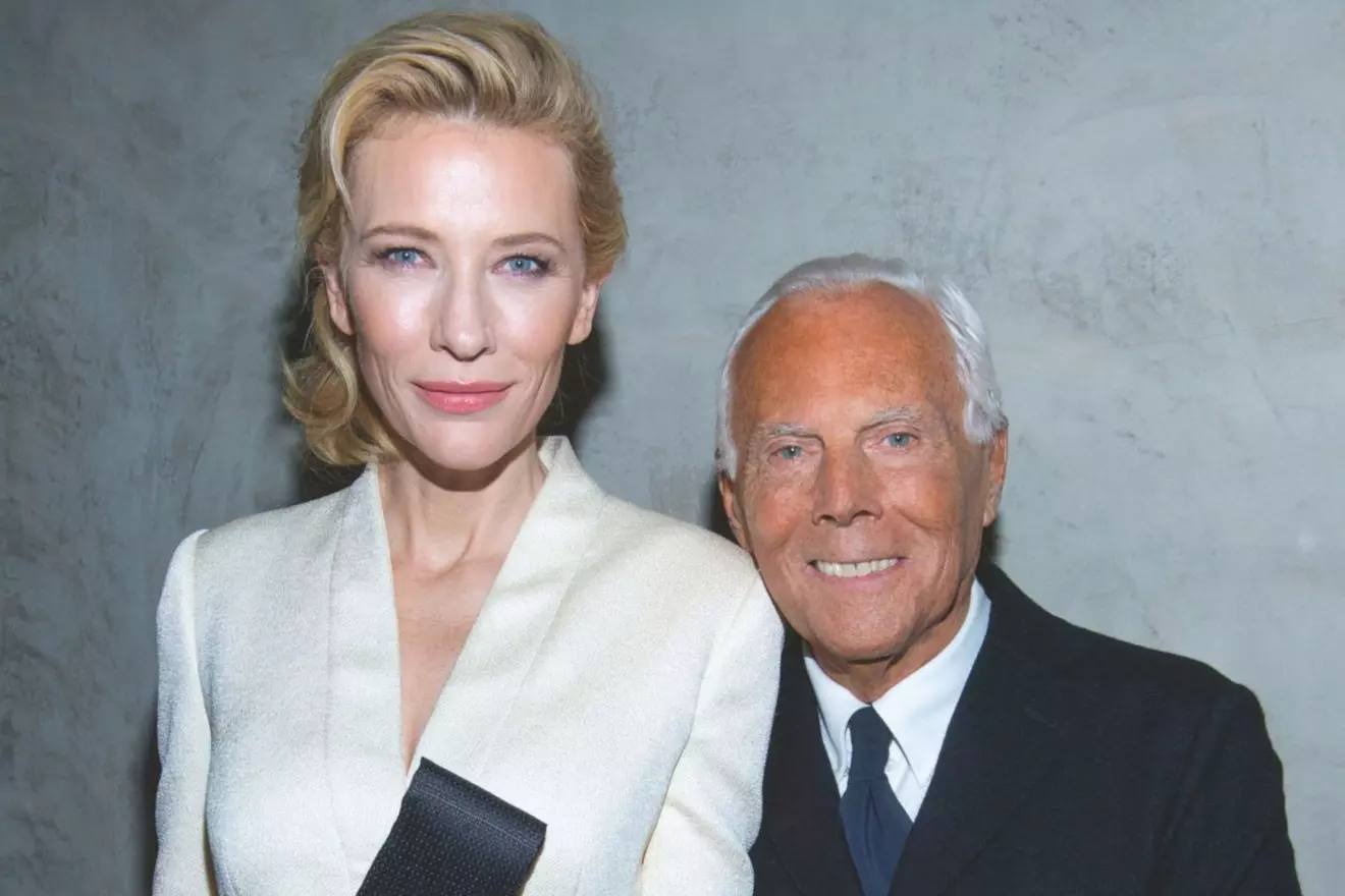 Cate Blanchett with Giorgio Armani