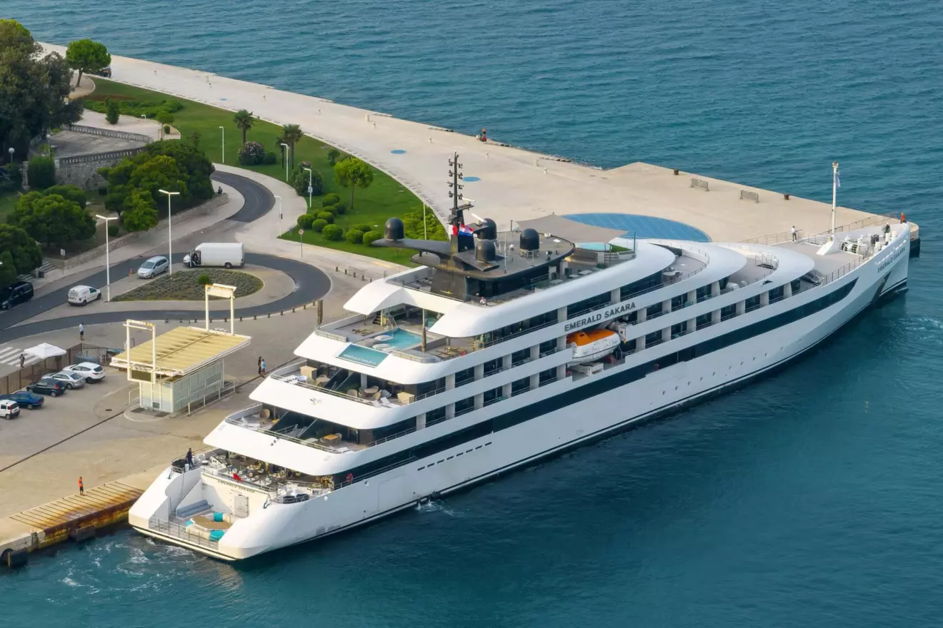 Luxury yacht for charter anchored in Zadar