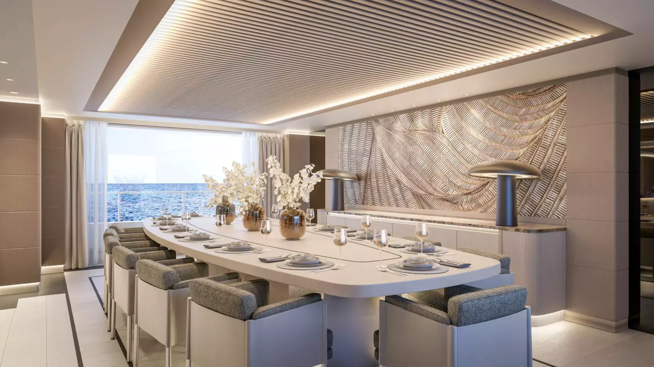 Nuvolari Lenard  superyacht dining area