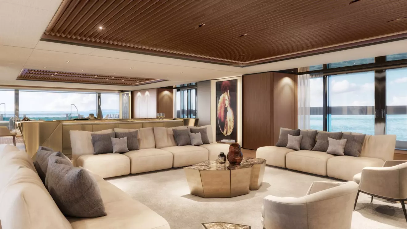 Sanlorenzo 74Steel main deck salon