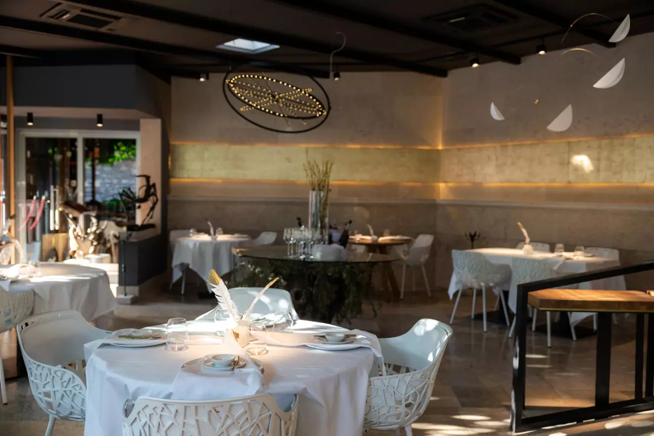 Sophisticated dining room at Monte restaurant in Rovinj