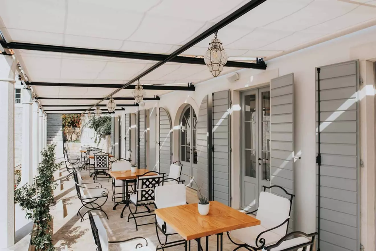 terrace at pool