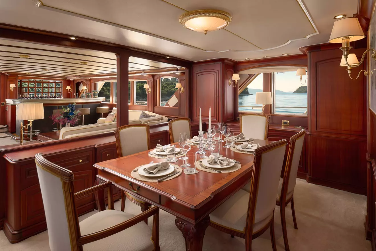 Benetti Classic 115 main salon luxury crewed charter
