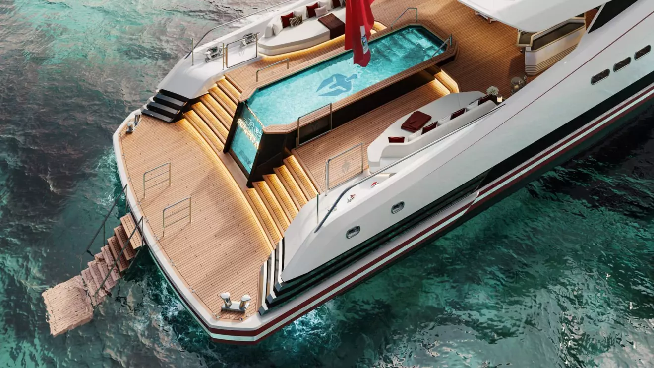Heesen Sparta superyacht swimming pool