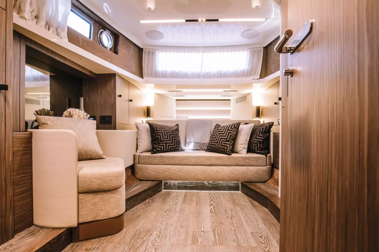 Cranchi A46 Luxury Tender interior saloon