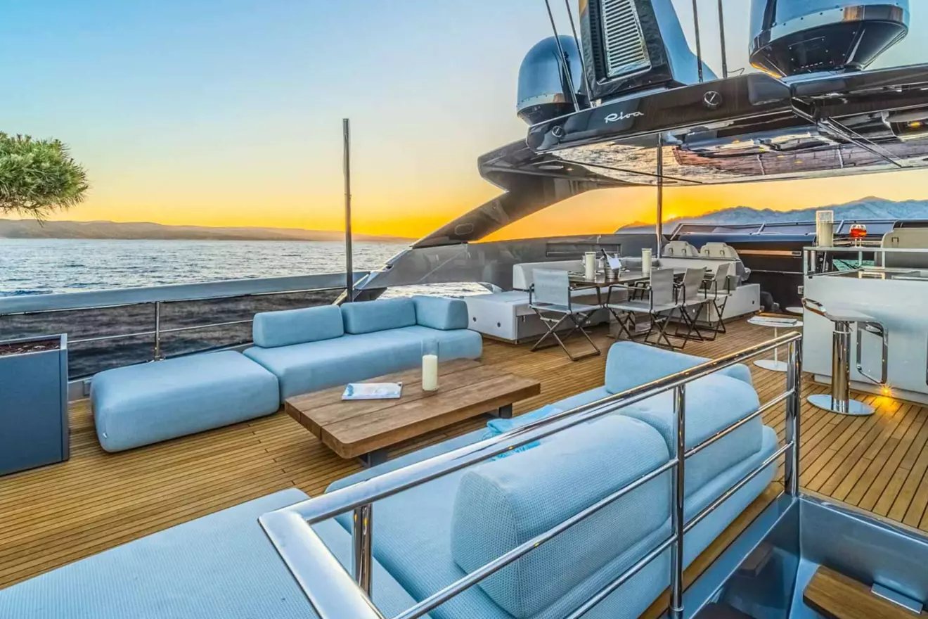 riva 100 corsaro flybridge luxury yacht charter 