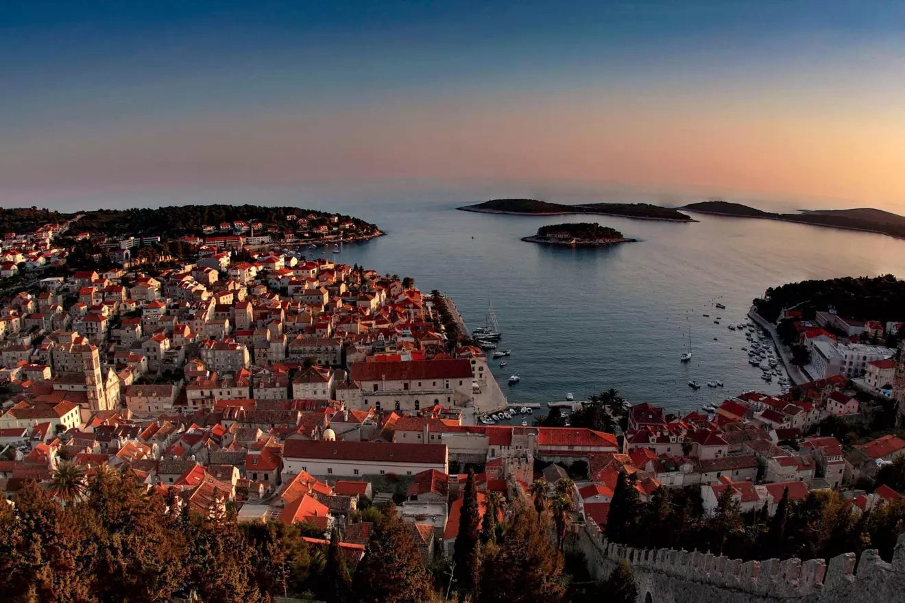 town hvar aerial view sailing itinerary