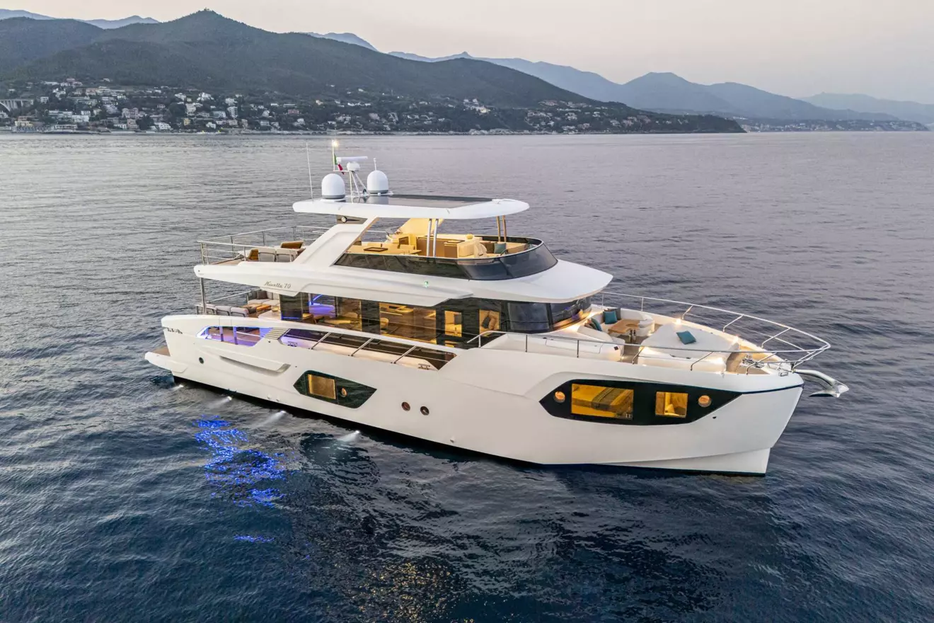 Absolute Navetta 70 at night