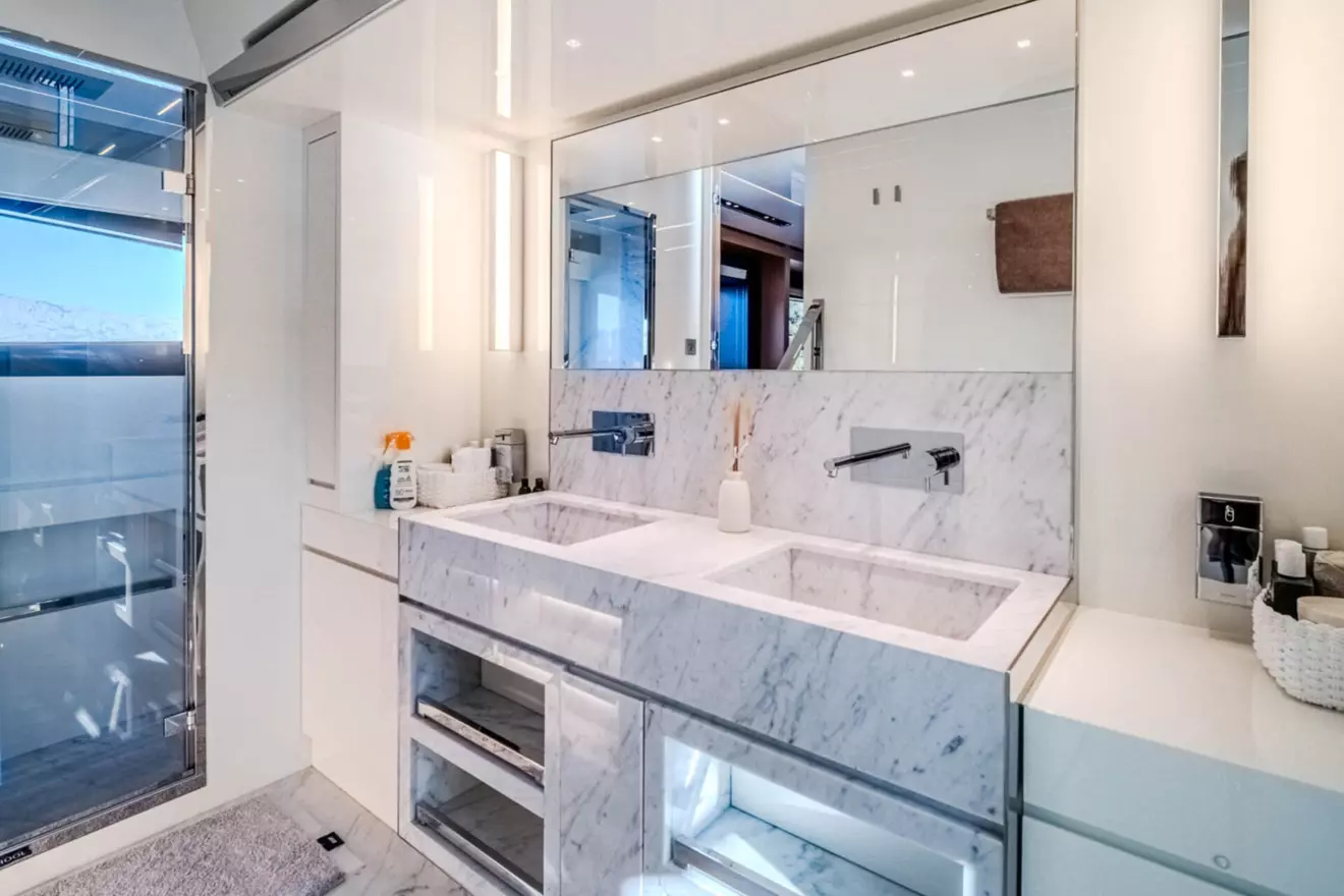 riva 100 corsaro luxury yacht charter bathroom interior