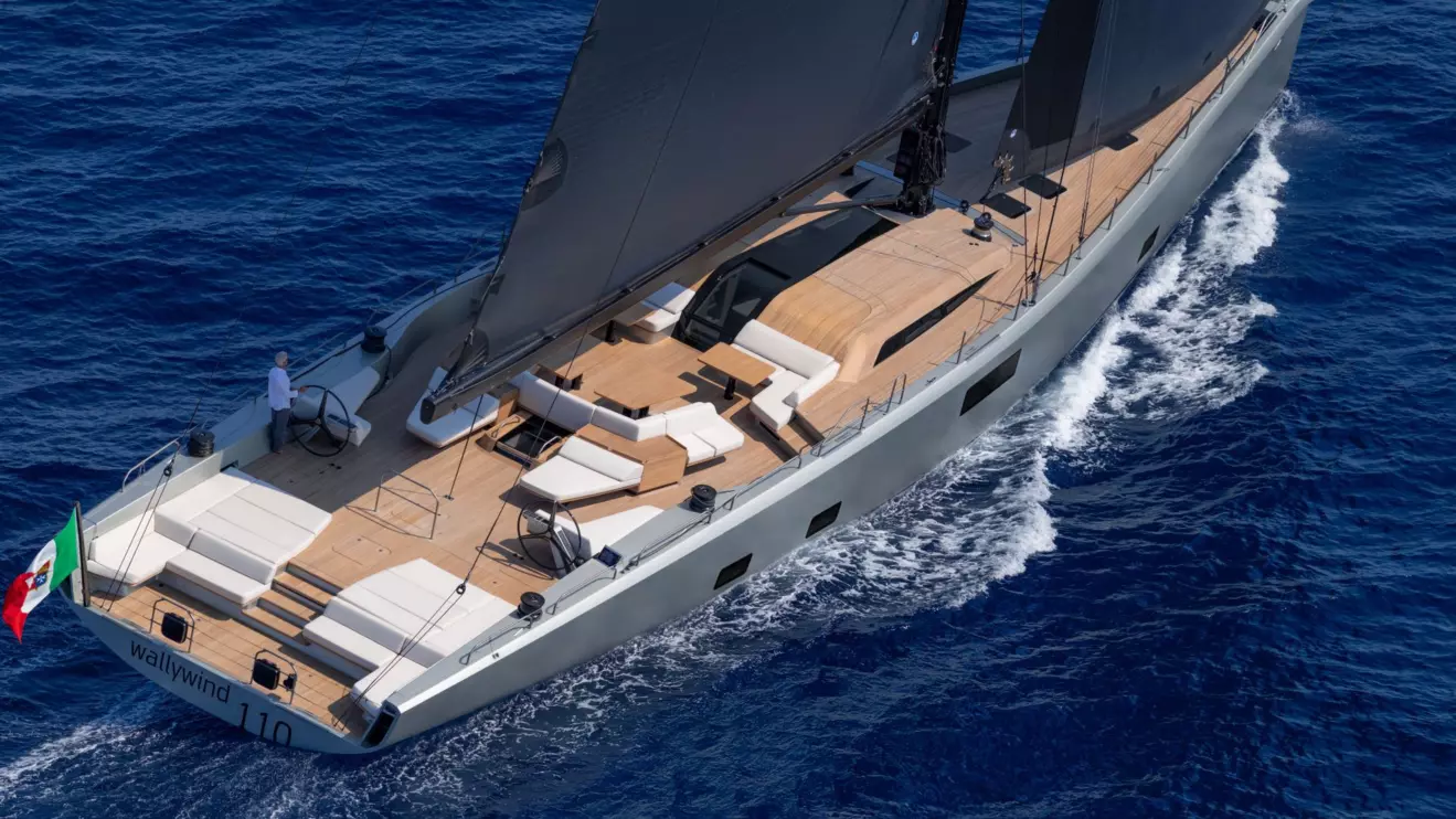 wallywind110 back view sailing