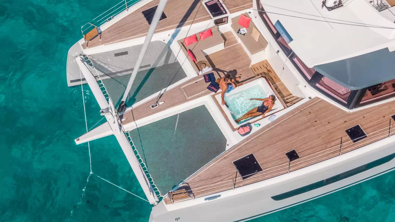 Fountaine Pajot 67 'Floramye' luxury sailing catamaran charter in Croatia