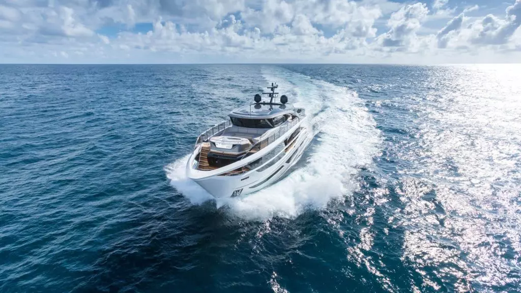Princess X95 crossover yacht cruising