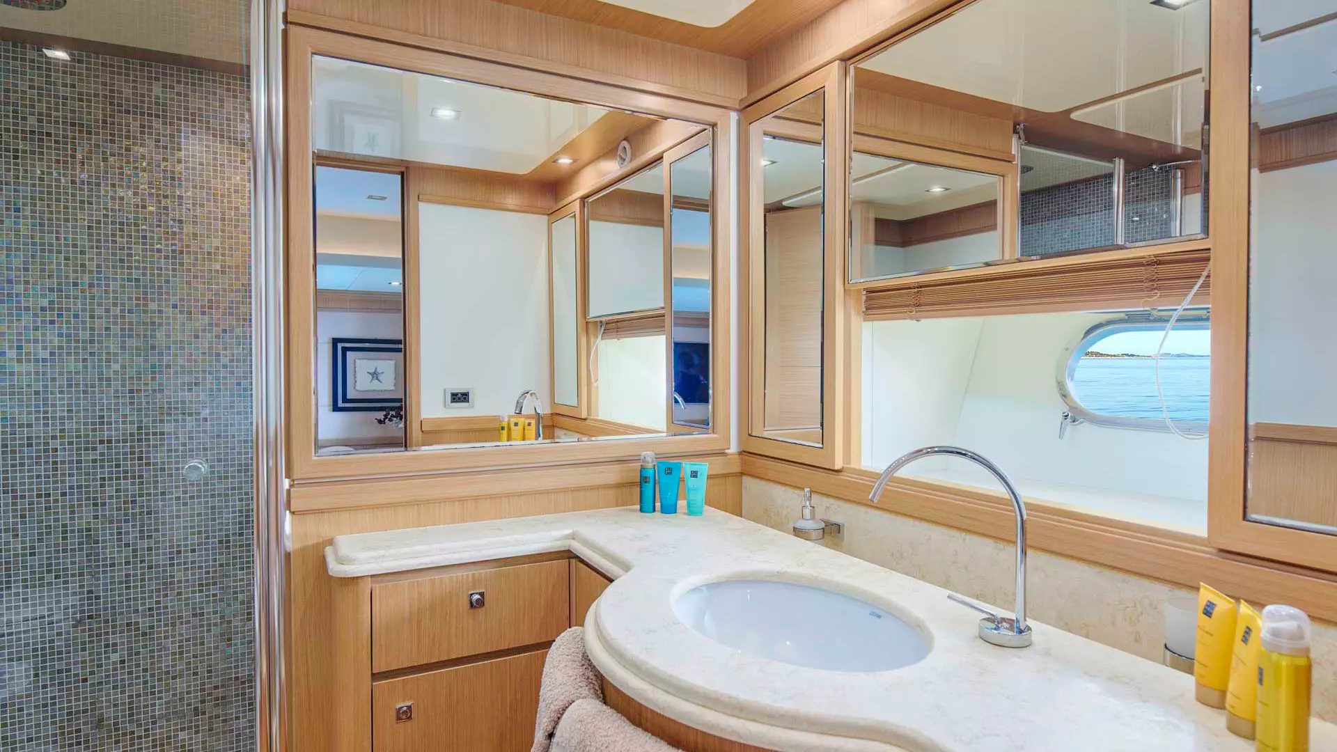 Master toilet aboard yacht