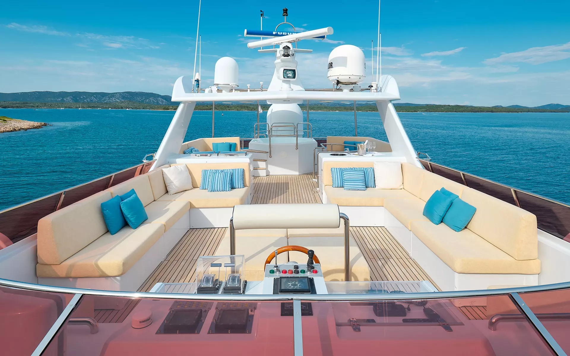 Sundeck on yacht