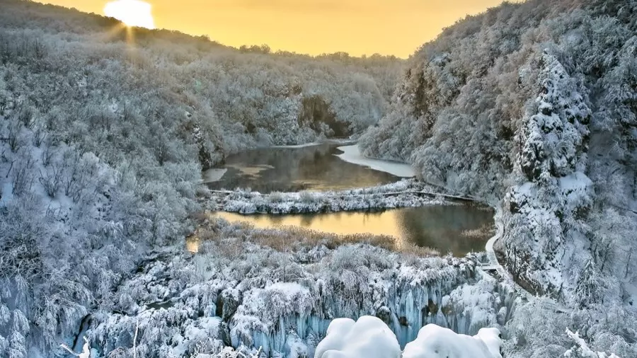 Experience a Winter Wonderland at Plitvice Lakes