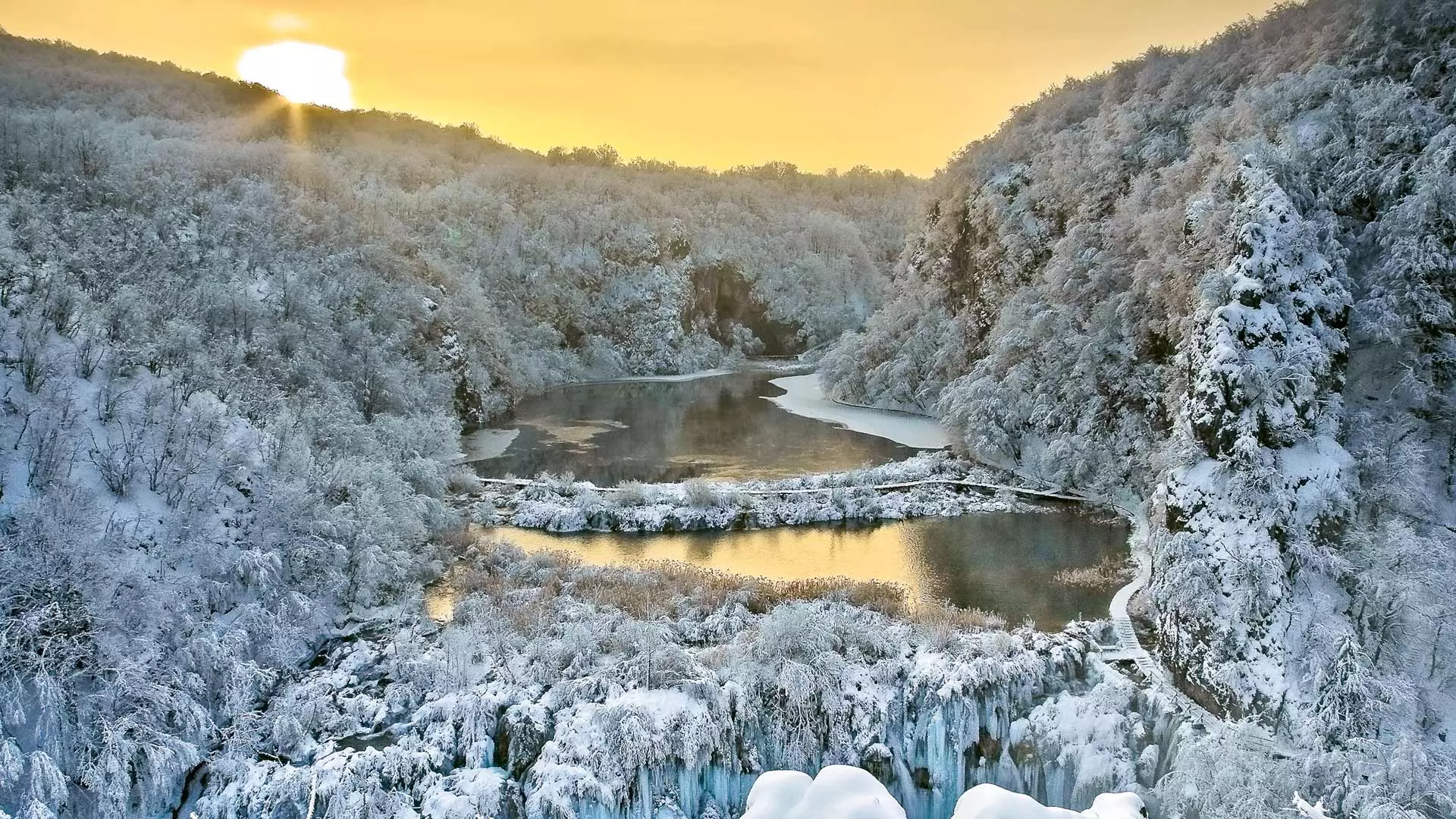 Experience a Winter Wonderland at Plitvice Lakes