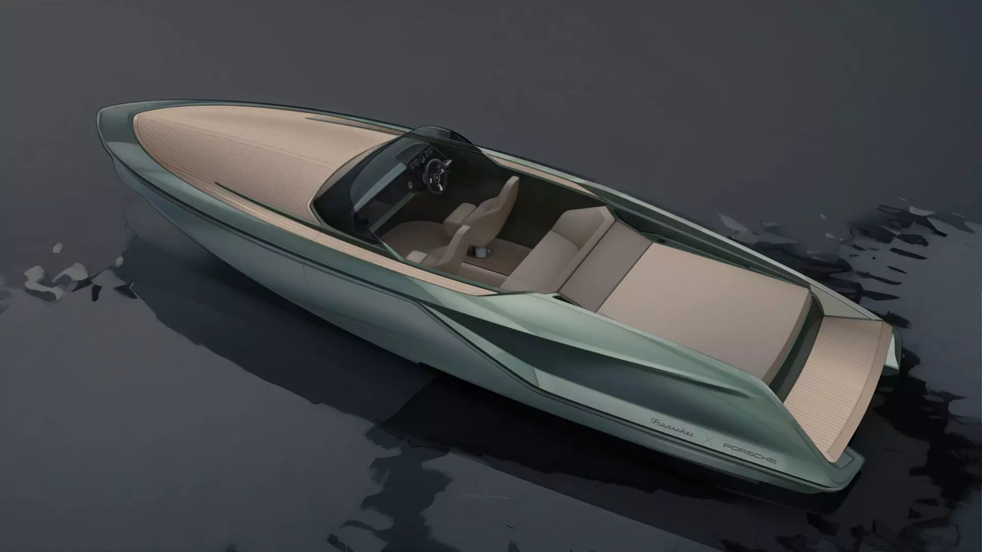 Porsche and Frauscher Present Another Electric Sports Boat: Frauscher x Porsche 850 Fantom