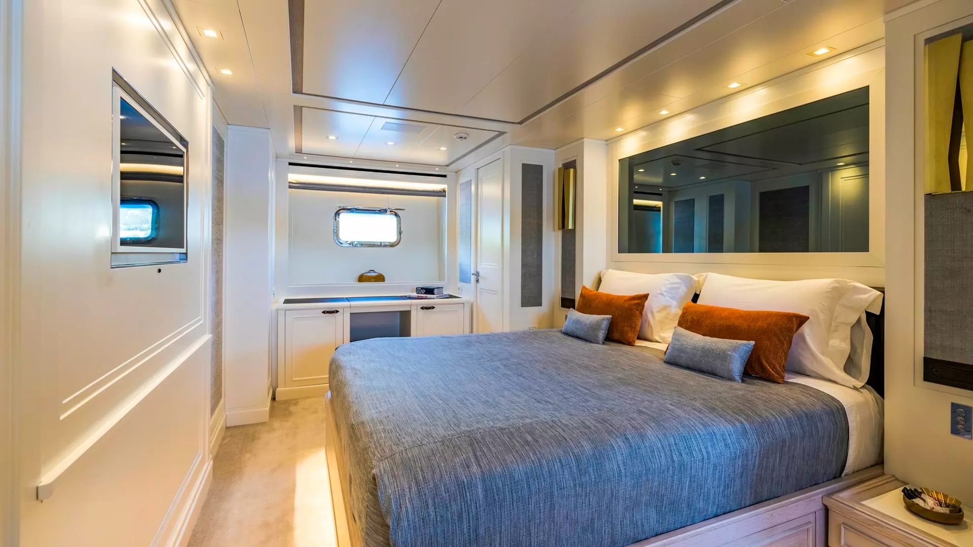 VIP cabin aboard yacht