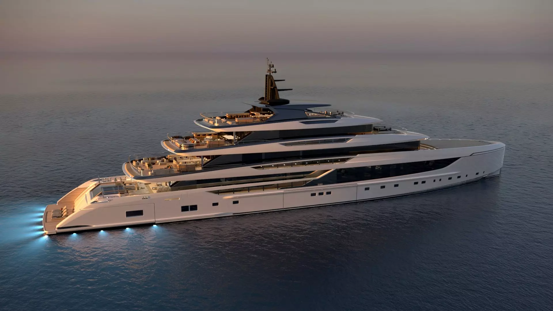 Sanlorenzo 74Steel back side view