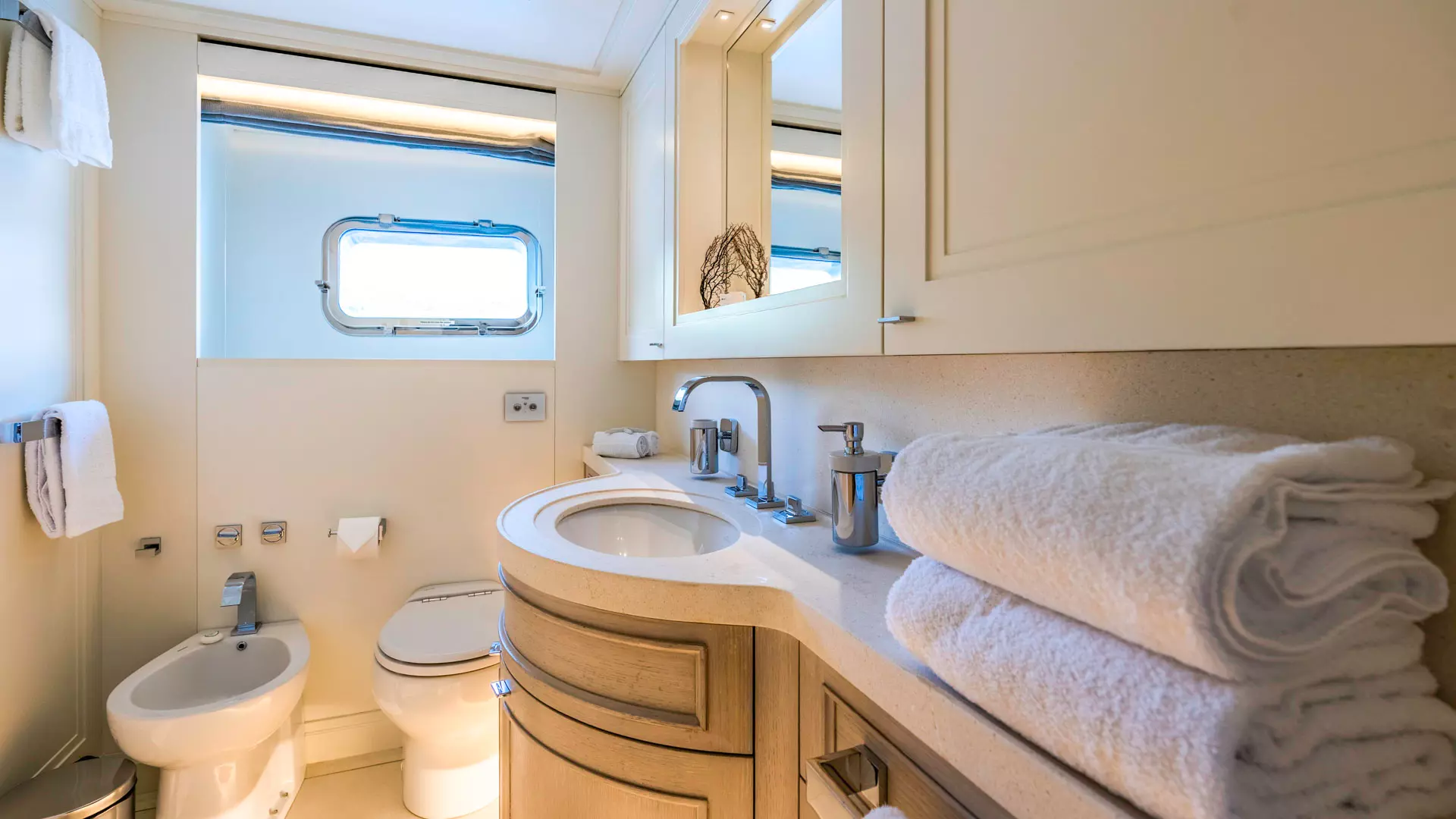 VIP bathroom of yacht