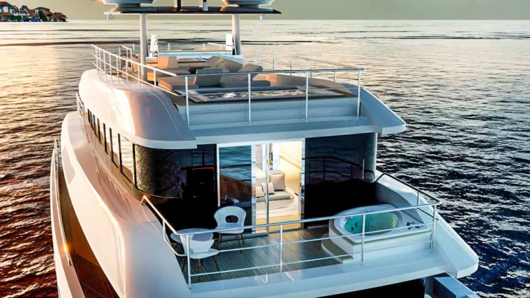 Jacuzzi on yacht