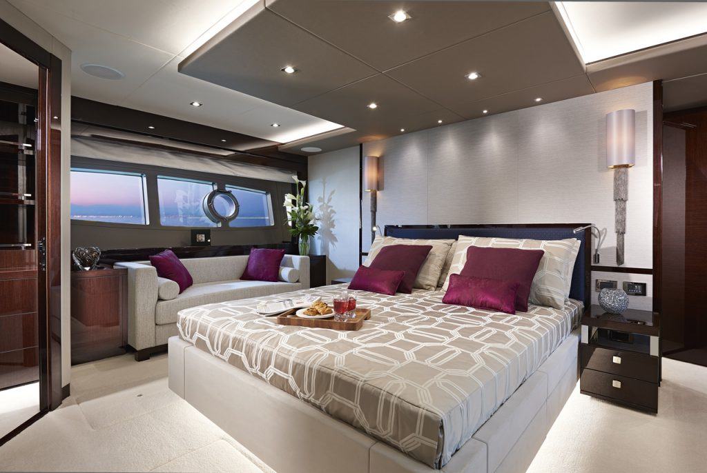 This is a photography Sunseeker 95 Yacht interior 