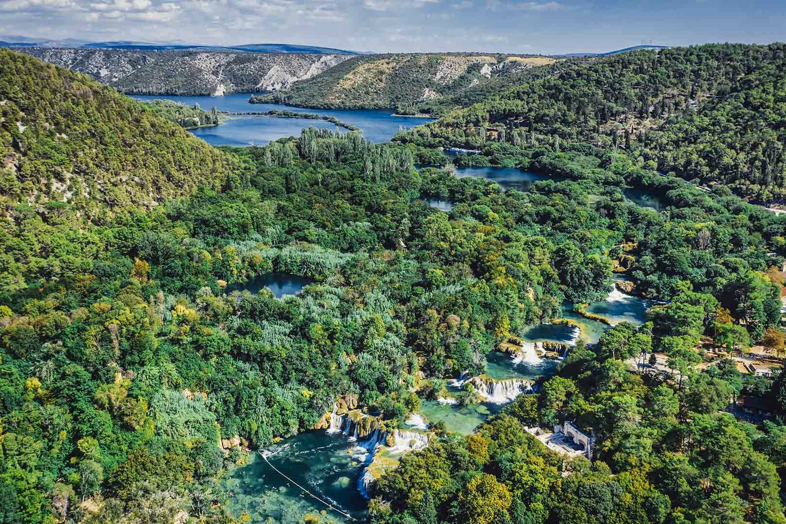 krka national park aerial view