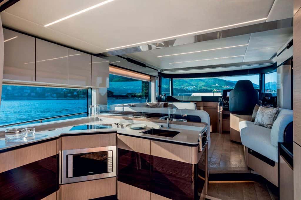 This is photo of a Navetta 48 kitchen