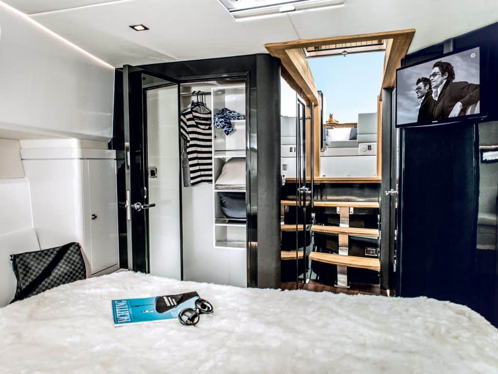 This is a photography of Fjord 52 interior