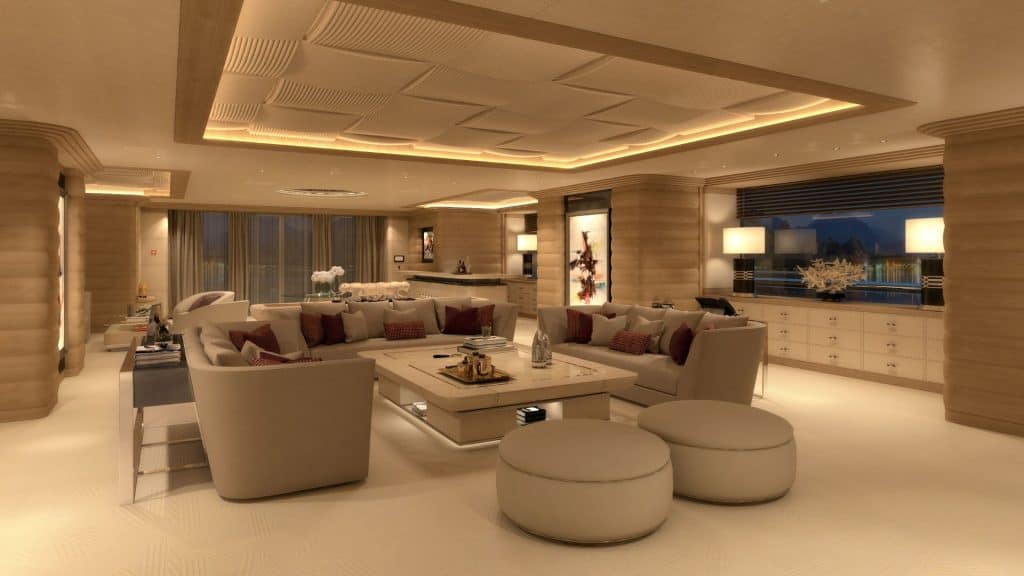 Italian superyacht Main Deck Salon 01