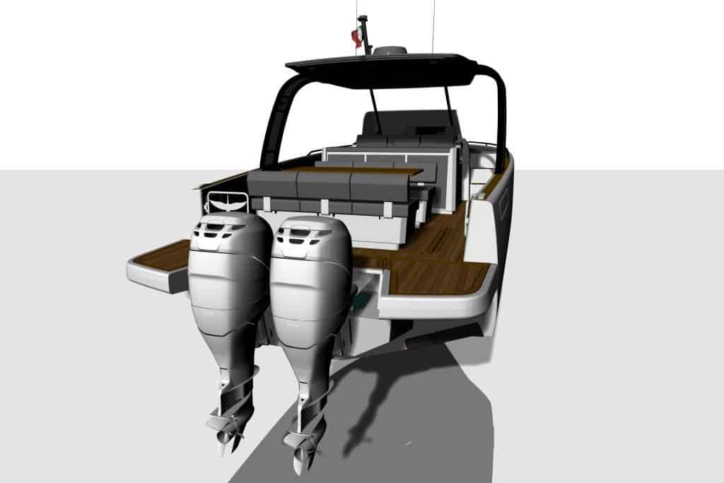 Heron Yacht 38 Render Back View 01