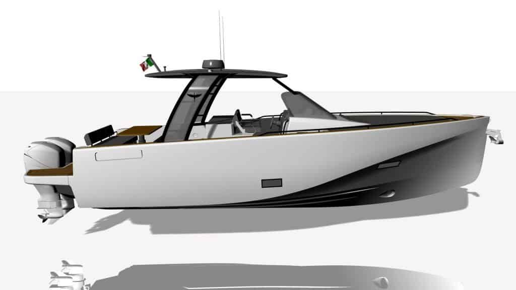 Heron Yacht 38 Render Side View 01