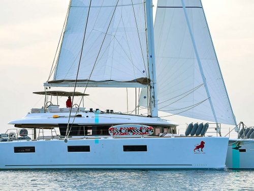 This is photo of a catamaran Lagoon 620