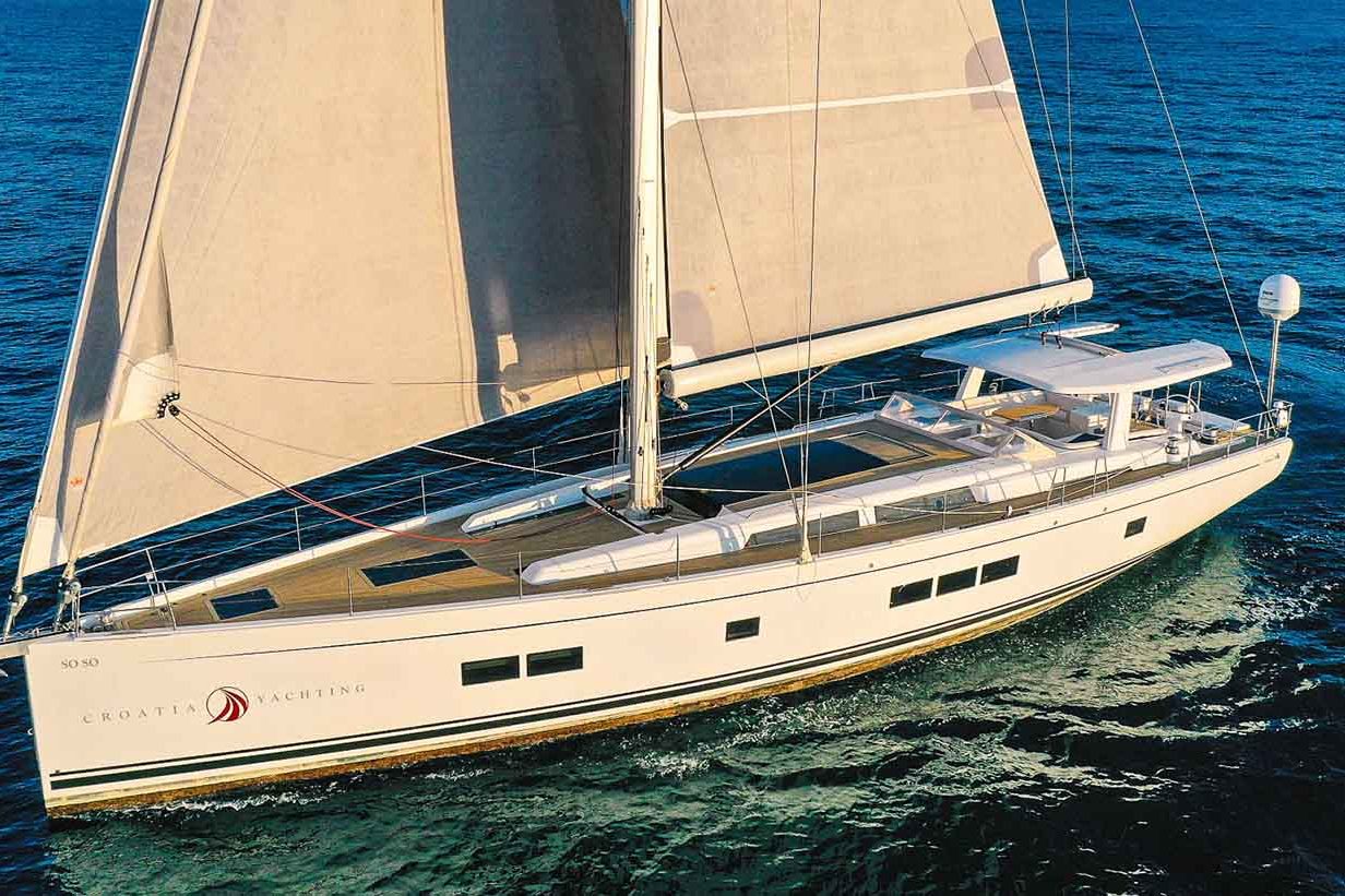 This is photo of a sailing boat Hanse 675 sailing