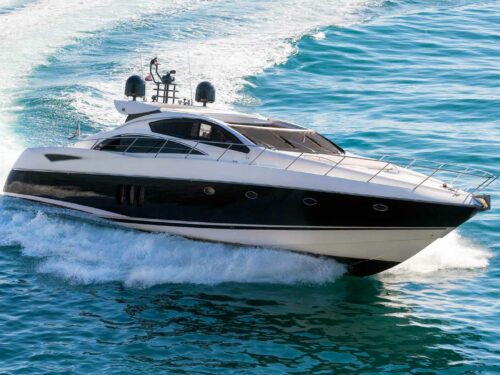 Luxury yacht Sunseeker Predator 72 Glorious running starboard