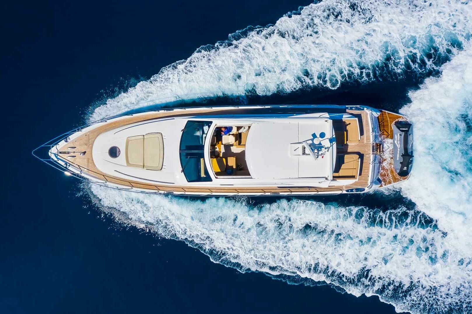 Luxury yacht Princess V65 Spice of Life II aereal