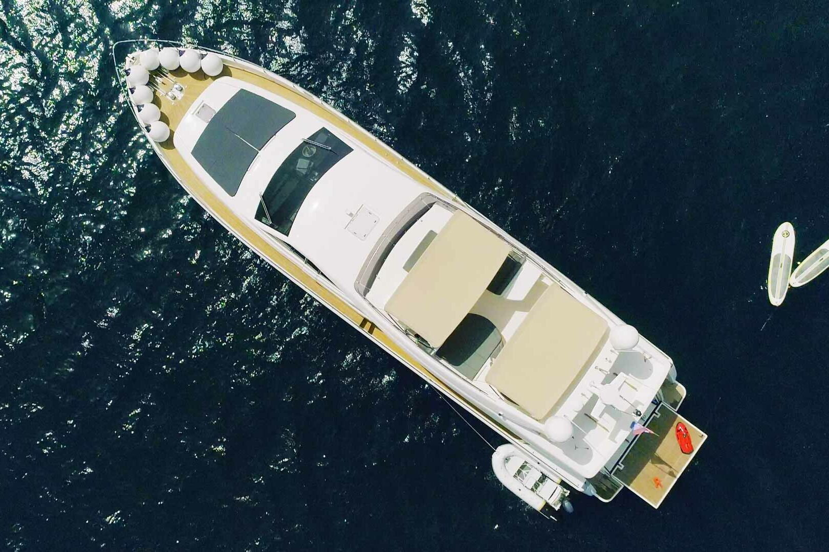 Luxury yacht Ferretti 780 Orlando L aereal view