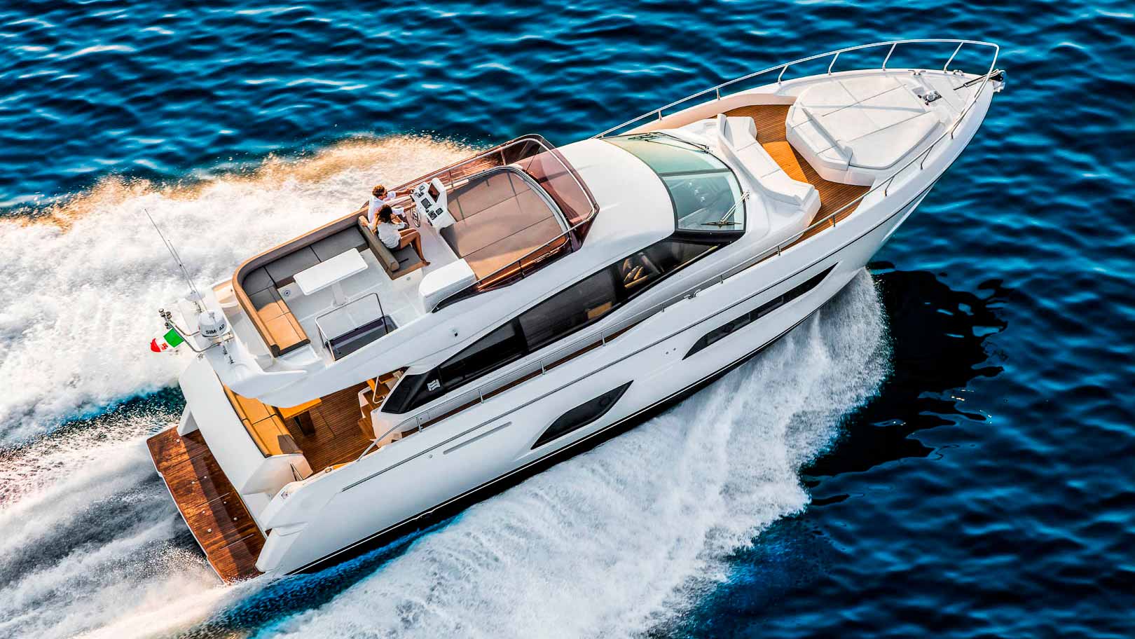 Luxury yacht Benetti Happy Me sunset port side