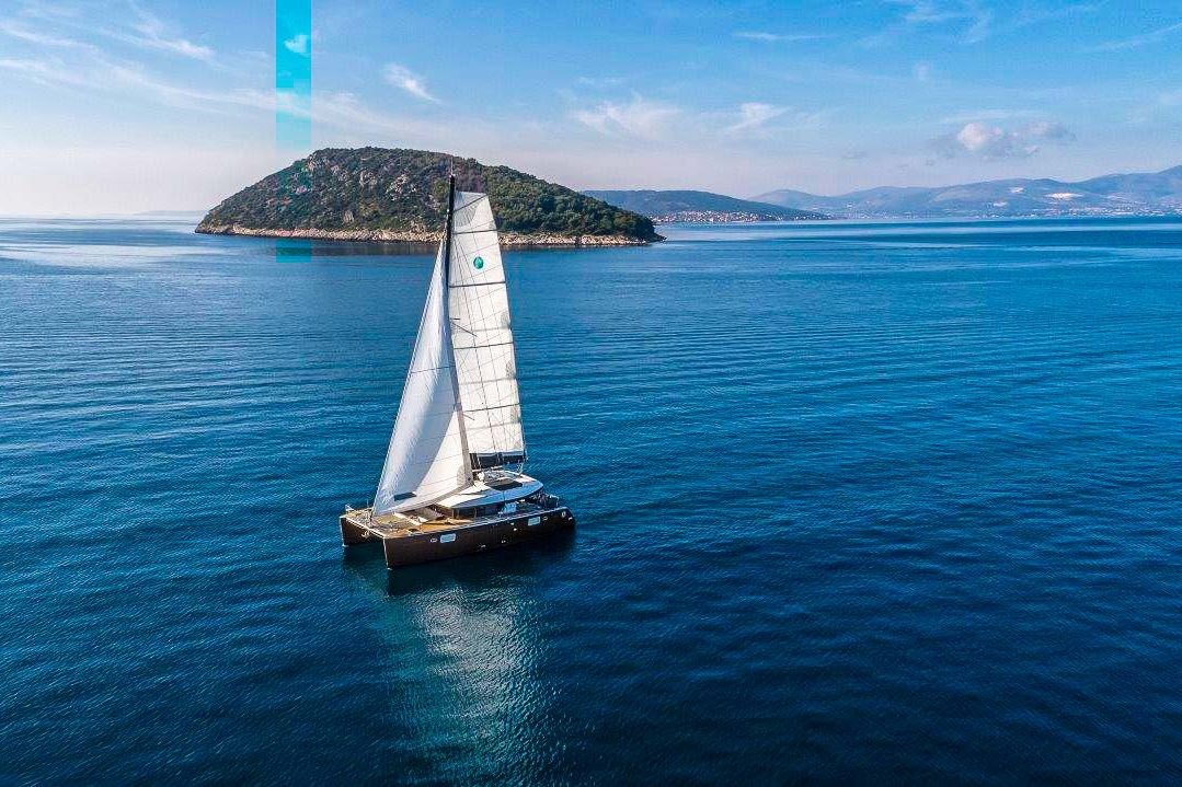 This is photo of a Lagoon 450 S Lux sailing