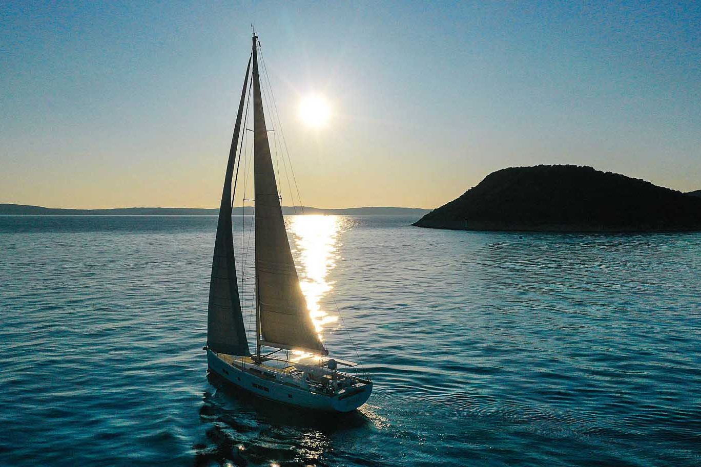 This is photo of a sailing boat Hanse 675 sailing, Sailing Boat Charter in Croatia