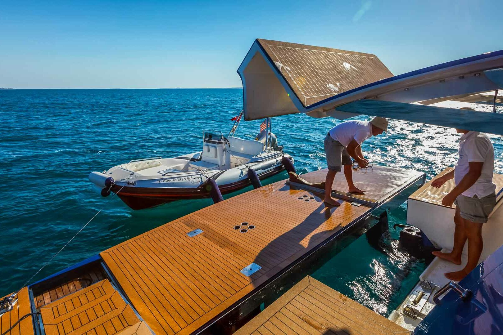 Luxury yacht Johnson Baby garage tender