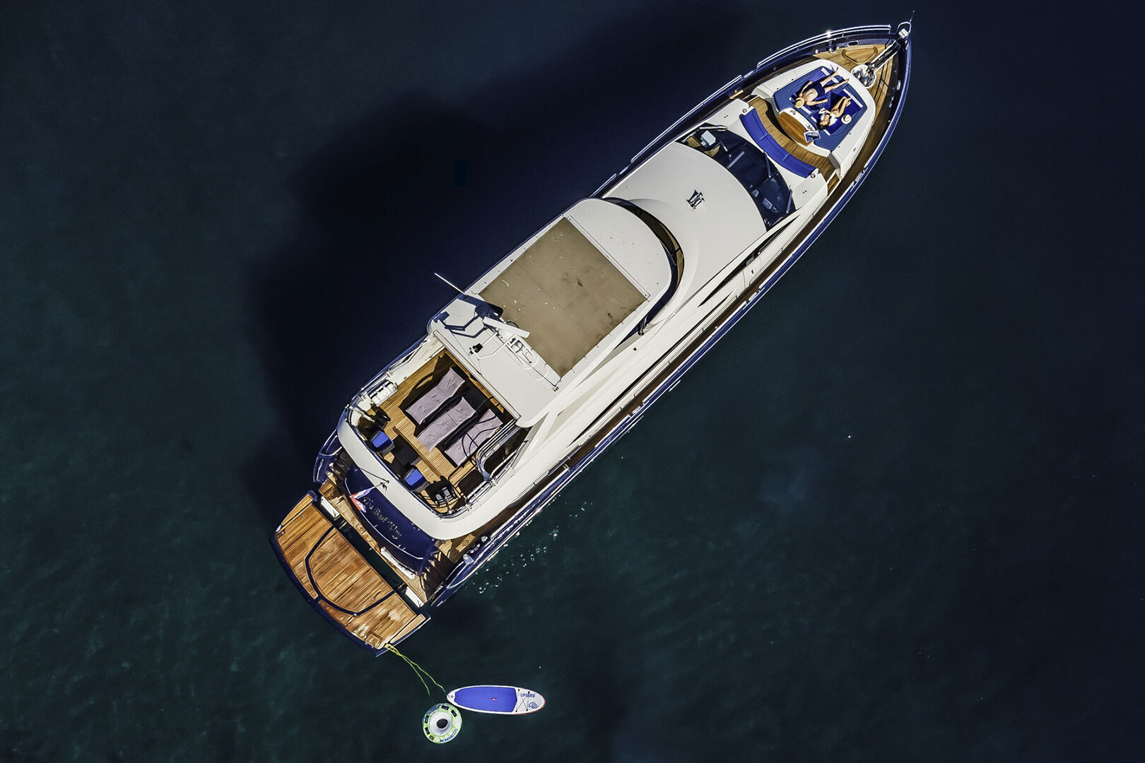 Luxury yacht THE BEST WAY view from the air