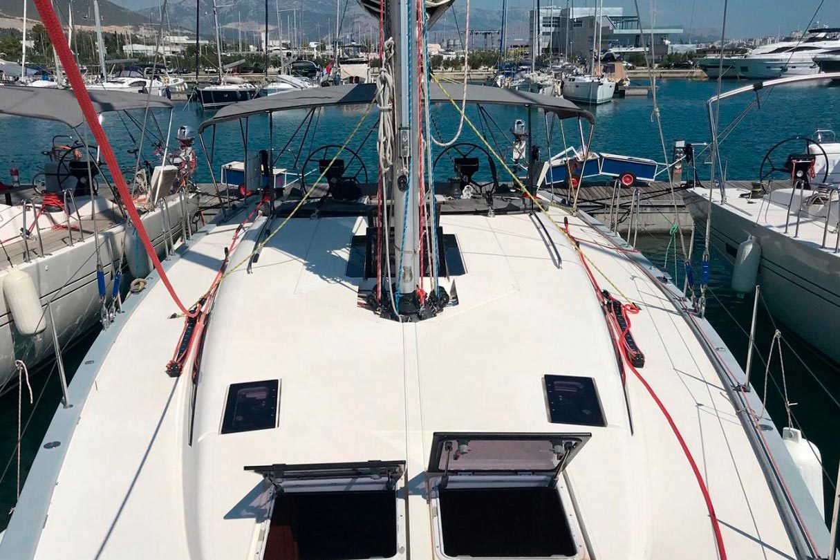 This is photo of a sailing boat More 55 aerial view