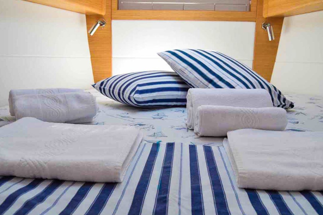 This is photo of a sailing boat X-43 double bed