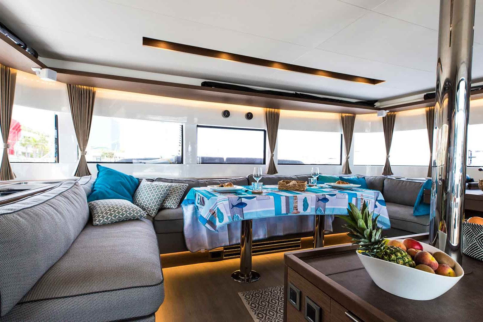 This is photo of a Lagoon 50 saloon